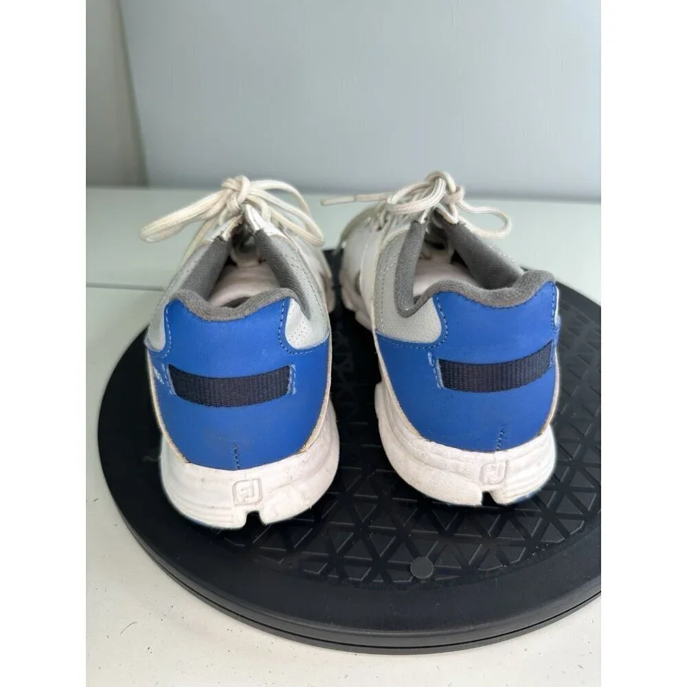 FootJoy Pro SL Golf Shoes Kids Junior Size 6 White Leather Spikeless Lace Up